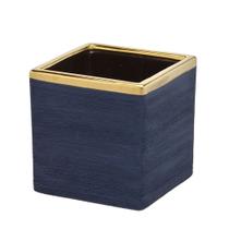 Vaso Decorativo Dolomita Melissa 14cm Azul Escuro