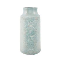 Vaso Decorativo em Cerâmica 33,5cmx17cm Mart Collection Azul