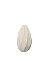 Vaso Decorativo em Cerâmica formato oval com Alto Relevo - Decoração casa - Studio Garten