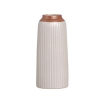 Vaso Decorativo em Cerâmica Home Modelo Waves G Rose Glamour