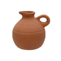 VASO DECORATIVO EM CERAMICA JARRO BOJUDO TERRACOTA 12cm