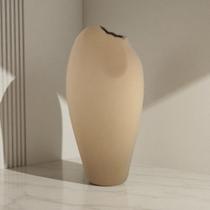 Vaso decorativo em ceramica marrom rustico essencia i 44cm