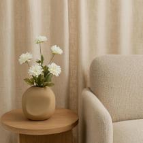 Vaso decorativo em ceramica marrom rustico voluta iii 19cm