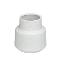 Vaso decorativo em ceramica na cor branco - 16cm