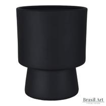 Vaso Decorativo em Cerâmica Preto Vaso Decorativo em Cerâmica Preto