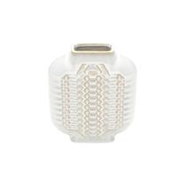 Vaso decorativo em cerâmica Royal Decor 19x8x20cm branco - Wolff Vaso decorativo em cerâmica Royal Decor 19x8x20cm branco - Wolff