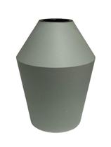 Vaso decorativo em ceramica verde cinza - 19cm