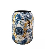 VASO DECORATIVO EM METAL LAMMIE DUTCH BLUE 42cm VASO DECORATIVO EM METAL LAMMIE DUTCH BLUE 42cm
