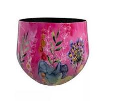 VASO DECORATIVO EM METAL LAMMIE FIESTA FUCHSIA 28cm