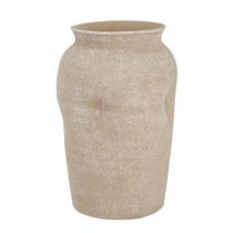 Vaso Decorativo em Terracota Cerâmica Bege 28x15cm Mart