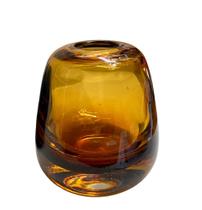 Vaso decorativo em vidro ambar - BTC