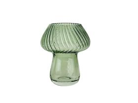 Vaso Decorativo Em Vidro Formato Cogumelo 12x12