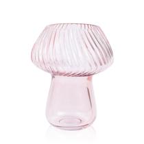 Vaso Decorativo Em Vidro Formato Cogumelo 16x16