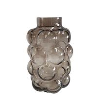 Vaso Decorativo em Vidro Marrom BTC 17x17x26cm