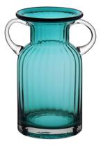 VASO DECORATIVO ENFEITE CASA 20x15x15cm VIDRO AZUL