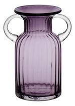 VASO DECORATIVO ENFEITE CASA 20x15x15cm VIDRO ROXO