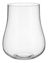 VASO DECORATIVO ENFEITE CASA 24x14x14cm VIDRO TRANSPARENTE