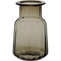 VASO DECORATIVO ENFEITE CASA 27x14x14cm VIDRO ÂMBAR