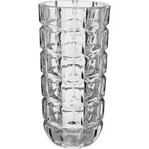 VASO DECORATIVO ENFEITE CASA 28x14x14cm VIDRO TRANSPARENTE