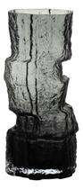 VASO DECORATIVO ENFEITE CASA 30x11x11cm VIDRO CINZA