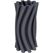 VASO DECORATIVO ENFEITE CASA APARADOR 3D HOME&CO CERÂMICA 28x14x14cm CINZA