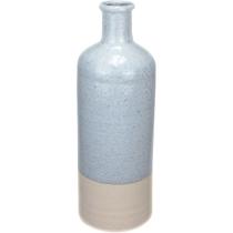 VASO DECORATIVO ENFEITE CASA APARADOR GARRAFA HOME&CO CERÂMICA 44x15x15cm CINZA