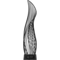 Vaso Decorativo Enfeite Casa Aramado Home&co Metal 55x17x17cm Preto Vaso Decorativo Enfeite Casa Aramado Home&co Metal 55x17x17cm Preto