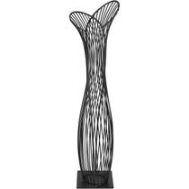 VASO DECORATIVO ENFEITE CASA ARAMADO HOME&CO METAL 62x16x16cm PRETO