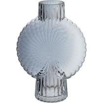 VASO DECORATIVO ENFEITE CASA CARACOL HOME&CO VIDRO 24x17x6cm FUMÊ