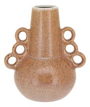 Vaso Decorativo Enfeite Casa Cerâmica 19x17x17cm Bege