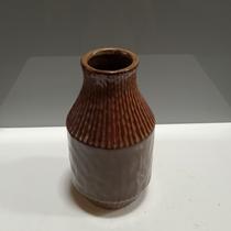 Vaso Decorativo Enfeite Casa Cerâmica 21x12x12cm Marrom