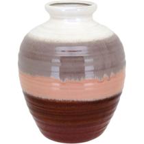 Vaso Decorativo Enfeite Casa Cerâmica 26x20x20cm Marrom Vaso Decorativo Enfeite Casa Cerâmica 26x20x20cm Marrom