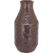 Vaso Decorativo Enfeite Casa Cerâmica 29x14x14cm Marrom Vaso Decorativo Enfeite Casa Cerâmica 29x14x14cm Marrom