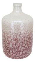 Vaso Decorativo Enfeite Casa Cerâmica 30x18x18cm Rosa