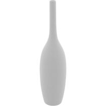 Vaso Decorativo Enfeite Casa Cerâmica 38x9x9cm Branco