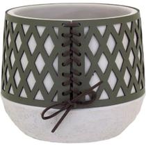 Vaso Decorativo Enfeite Casa Cimento 18x14x14cm Verde Vaso Decorativo Enfeite Casa Cimento 18x14x14cm Verde
