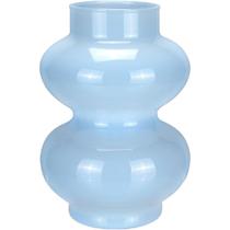 VASO DECORATIVO ENFEITE CASA DOIS GOMOS HOME&CO LEITOSO VIDRO 18x12x12cm AZUL