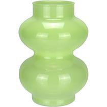 VASO DECORATIVO ENFEITE CASA DOIS GOMOS HOME&CO LEITOSO VIDRO 18x12x12cm VERDE