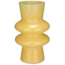 VASO DECORATIVO ENFEITE CASA ELIPSE HOME&CO LEITOSO VIDRO 20x12x12cm CREME