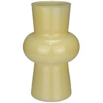 VASO DECORATIVO ENFEITE CASA ELIPSE HOME&CO LEITOSO VIDRO 20x12x12cm CREME