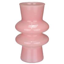 VASO DECORATIVO ENFEITE CASA ELIPSE HOME&CO LEITOSO VIDRO 20x12x12cm ROSA