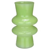 VASO DECORATIVO ENFEITE CASA ELIPSE HOME&CO LEITOSO VIDRO 20x12x12cm VERDE