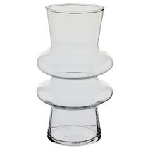 VASO DECORATIVO ENFEITE CASA ELIPSE HOME&CO VIDRO 20x12x12cm TRANSPARENTE