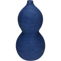 VASO DECORATIVO ENFEITE CASA ESFERAS HOME&CO CERÂMICA 28x14x14cm AZUL