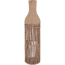 VASO DECORATIVO ENFEITE CASA FIBRA 61x15x15cm NATURAL