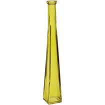 VASO DECORATIVO ENFEITE CASA FLOREIRO HOME&CO VIDRO 30x5x5cm AMARELO