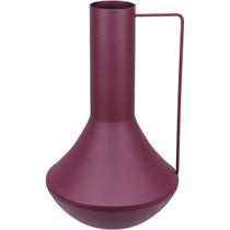 VASO DECORATIVO ENFEITE CASA GARRAFA HOME&CO METAL 35x21x21cm ROXO