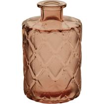 VASO DECORATIVO ENFEITE CASA GARRAFA HOME&CO VIDRO 11x7x7cm ROSA