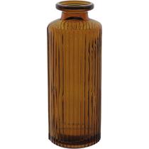 VASO DECORATIVO ENFEITE CASA GARRAFA HOME&CO VIDRO 13x5x5cm ÂMBAR