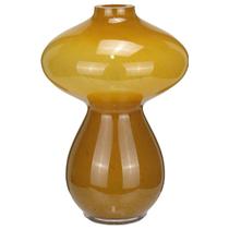 VASO DECORATIVO ENFEITE CASA GARRAFA HOME&CO VIDRO 22x15x15cm CÁQUI